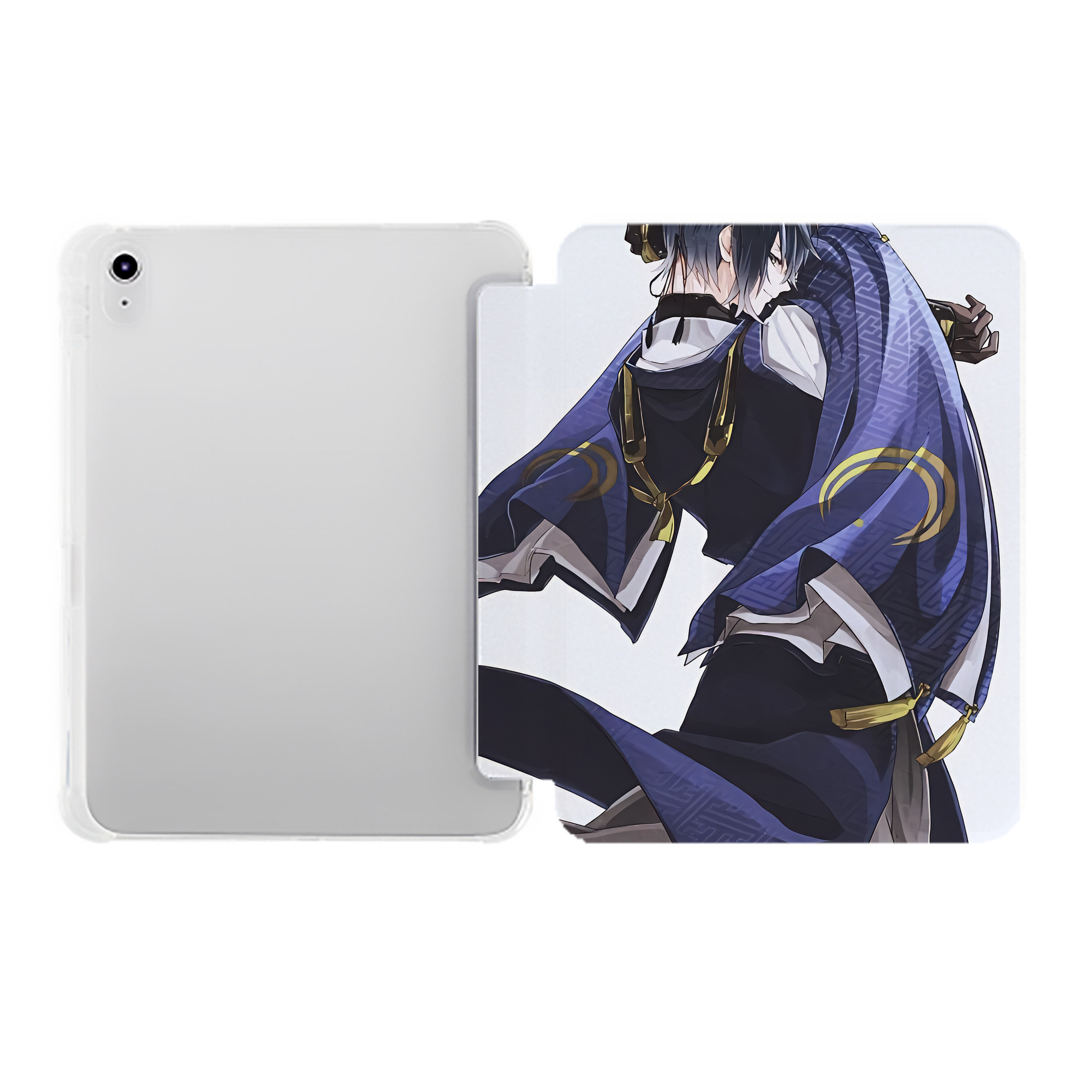 （画像用） 刀剣乱舞 Touken Ranbu IPad ケース ペン収納付き 三つ折りスタンド PUレザー×シリコン 対応機種9.5/10.5/10.9インチ